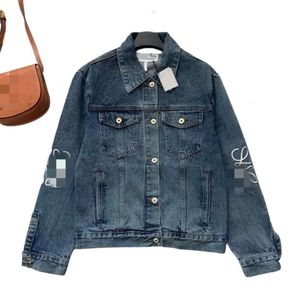 Loewee Designer Jacket Top Quality Men's Jackets denim High-End Womens Clothing Autumn New Laser Cutting Technology Denim Jacket