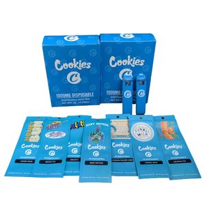 Cookies Einweg-Vapes, wiederaufladbar, 280 mAh, 1,0 ml, Verdampferkapseln, 10 Sorten auf Lager, 1000 Stück