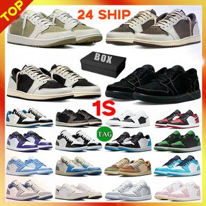 Basketball Shoes Jumpman 1 Low Sneakers Trainers J1 OG 1S Men Women Triple White Shadow Designer University Blue UNC Black Bred Toe Light Smoky Grey Mens Eur DHgate Jor