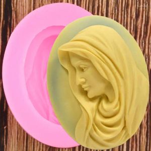 Backformen Jungfrau Maria Nonne Cameo Silikonformen Schokolade Cupcake Form DIY Weihnachten Fondant Kuchen Dekorieren Werkzeuge Candy Clay Harz