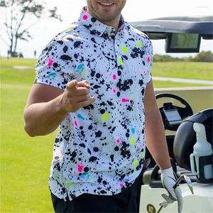 Herrpolos man sport polo skjortor casual manlig semestergolf överdimensionerad sommar kortärmad t-shirts 3d tryckta vardagskläder