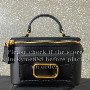 10A Mirror Quality Designer Mini Box Bag Womens Geuine Leather Handle Clutch Luxurys Handväskor Crossbody Black Shoulder Strap Box Bag