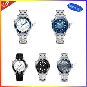 Часы высокого качества Haima 42 мм O M G Механические стальные резиновые дизайнерские мужские часы с сетчатым ремешком Wave Watch