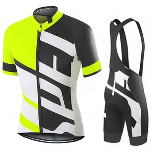 Mens Sportswear Summer Team Cycling Jersey Set Short Sleeve Bicycle Clothing Road Bike Uniform Maillot Ciclismo Hombre 240202