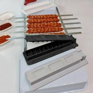 Tools Barbecue Meat Skewer Machine Kebab Press Maker Beef Vegetables String Grill Reusable Outdoor BBQ Kitchen Accessories