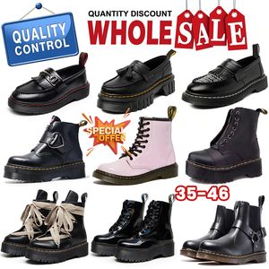 Stivaletti firmati Martin Boots Donna Patform Dr Boot Scarpe da uomo Classic Leather Doc Lolita Pellicce da cowboy sopra il ginocchio EUR 35-46