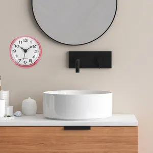 Zegary ścienne Zegar łazienkowy Ozdoba kuchenna Mała wodoodporna do życia ssąca domowy wystrój vintage