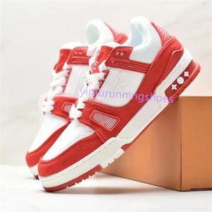 2023 Tryck sneakers skor anpassade män casual skor grå orange röd träning sko tränare vild låg top skate plattform klassisk lyx 39-44 y88