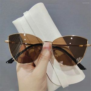 Sunglasses 2024 Luxury Metal Women Men Square Sun Glasses Ladies Shades Gradient Eyewear UV400 Goggles Gafas De Sol Mujer Lentes