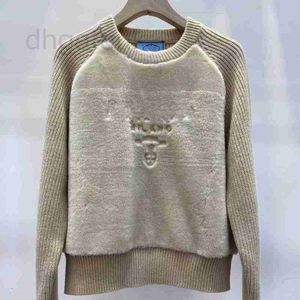 Kvinnors tröjor Designer Märke 2023 Autumn/Winter New High Set Sweet and Age Reducing Warm Knited Wool Round Neck Pullover Tweater For Women Suxo