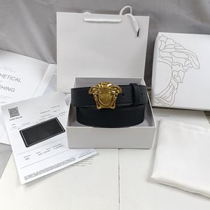 Designer Belt Luxury Classic Belts for Women Mens Standard Length Gold Letters Fine Leather Fashion Lychee Pattern