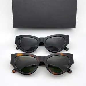 Anti-ultraviyole ile kaliteli güneş kutusu moda tarzı tasarımcı göz kedisi için avangard güneş gözlüğü gözlükleri trend üst çerçeve vintage m94 kadın g gözlük