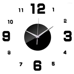 Wall Clocks Design Mirror Acrylic Diy Digital Living Room Stickers Modern Style Sticker Needle Quartz Watches