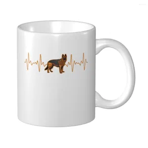 Muggar Mark Cup Mug German Shepherd Art Dog Coffee Te Milk Water Travel For Office Home