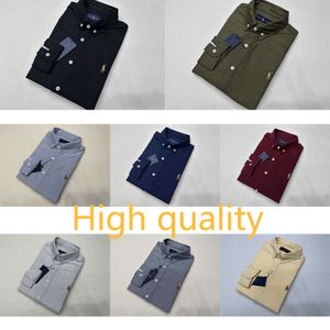 Fashion S Polo Men's 2024S Casual Long Sleeve Spring and Autumn Oxford Non Iron Slim Paul Formal Shirt High Leeve Pring Lim Hirt