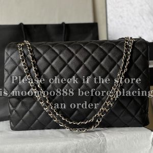 12a helt nya spegelkvalitetsdesigners Stora flygplatsväska 38m Vintage Womens Travel Påsar Luxurys handväskor quiltad klaffväska Crossbody Black Shoulder Chain Strap Väskor