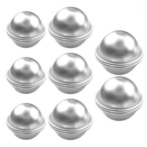 Behokic 16 szt. DIY BAMN BOLB BALL FOLMS Aluminium Kulki kąpielowe Ręcznie robione mydła do pieczenia do pieczenia formy Making narzędzia 1249Q