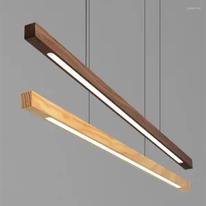 Pendelleuchten, moderne LED-Leuchten, minimalistische Holz-Hängelampe für Schlafzimmer, Esszimmer, Studie, nordisches Dekor, Büro, Bar, Hängeleuchte