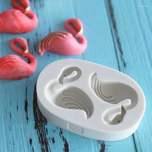 Baking Moulds 1PC Flamingo Shaped Fondant Silicone Mold Craft Cake Decorating Tools DIY Kitchen Tool Chocolate L132