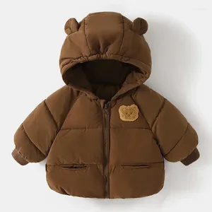 Down Coat 2024 Children Cotton Clothing Thickened Girls Jacket Baby Kids Winter Warm Zipper Hooded Costume Boys Outwear