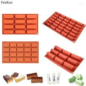 Stampi da forno Rettangolo Forma di bonbon Stampo per torta Silicone Bakeware Fondente Cioccolato Accessori per stampi da forno Pan Strumenti per pasticceria