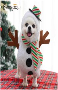 Dog Apparel Benepaw Christmas Dog Sweater Hoodie Flannel Pet Cat Puppy Clothes Antlers Scarf Winter Warm Outfit Hooded Clothing Co6110693