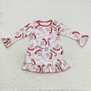 Kız Elbise Toptan Kız Kızlar Uzun Kollu Elbise Bebek Toddler Noel Santa Candy Nightgown Tek Parça Çocuk Çocuk Tatil