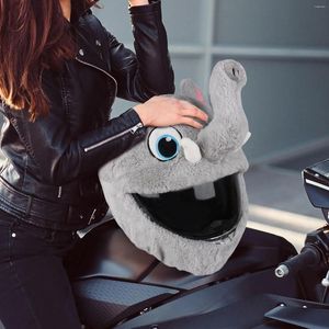 Motorcycle Helmets Helmet Cover Elephant Shaped Soft Increase Riding Fun Men And Women Plush Motorbike Protective Funny