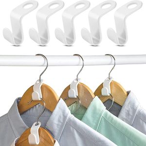 Hooks 30pcs Multi-function Wardrobe Space-saving Stack Hanger Hook Coat Plastic Closet Rack Bedroom Organizer