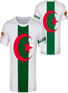 Argélia t camisa nome personalizado número ginásios algerie portos dza país camiseta árabe nação bandeira masculina impressão texto dz po roupas3430918