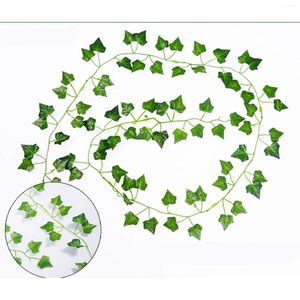 Decorative Flowers Artificial Ivy Leaf Garland Plants Living Room String Wall Climbing Vines For Christmas Home Decoration