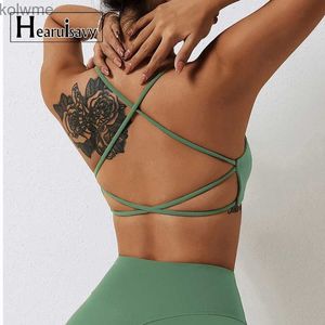 Bras Comfort Sexy Sports Bra Gym Top Women Training Yoga Clothes Stretch Women Sports Underwear Fitness Workout Back Cross Yoga Bra YQ240203