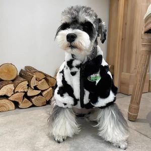 Dog Apparel Designer Clothes Winter Black White Hairy Autumn Pet Coat Costume Sweatshirt For Small Puppy Animal XS-XL Bulldogs