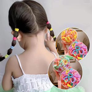 Acessórios de cabelo 50pcs bandas para crianças coloridas nylon scrunchie tieesrubber banda crianças bonito menina elástica