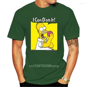 Мужские футболки Homer Can D'Oh It!Футболка Женская Забавная Новинка Рубашка Мужская Женская Толстовка Толстовка Черная Мода Плюс Размер Футболка