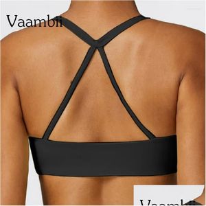 Abbigliamento da yoga Imbottitura Reggiseni per il tempo libero Canotta da allenamento per la schiena di bellezza per le donne Reggiseno senza cuciture Top Comfort Morbido Fitness Taglie forti Sport Drop D Otqlx