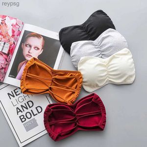 Bras Bras Womens Non-Slip Small Chest Gathered Thin Section Beautiful Back Bra Wrapped Tube Top Anti-Skid Strapless Underwear Tube Top YQ240203