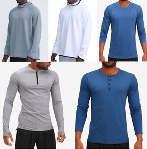 Lu l mens strój bluz z kapturem t koszule joga bluza tshirt lulu sport