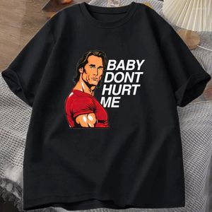 Homens camisetas Bebê não me machuque impressão algodão t-shirts streetwear homens mulheres moda manga curta camisa o-pescoço crianças camisetas tops roupas