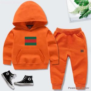 Set di abbigliamento per bambini Kid Due pezzi Felpa con cappuccio per bambini Pantaloni lunghi Abbigliamento per bambini Ragazzi e ragazze Maglione firmato Bambini Manica lunga Marchio di lusso Set primavera e autunno 1710