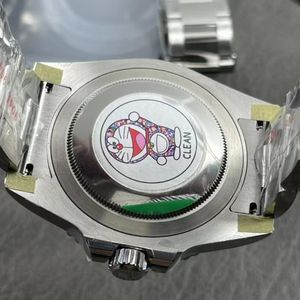 Czyste zegarek męskie zegarki 3186 lub 3285 Dwa ruchy 40 mm czerwony i niebieski ceramiczny batman lewą ręką B22512
