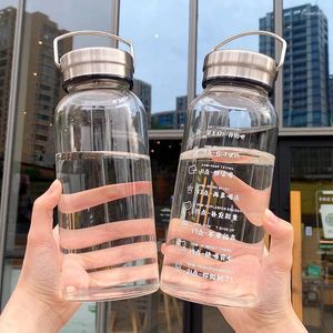 Water Bottles 1L Large Capacity Bottle Transparent Milk Juice Cup Outdoor Travel Sport Portable Drinkware Tea Glass