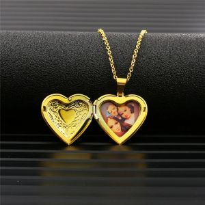 Colares foto personalizados Love Locket Pingente Colar