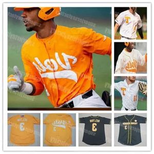 Custom GLAA3740 NCAA Tennessee Voluntee Baseball zszyta koszulka 3 Todd Helton 11 Yan Gomes 19 Matt Duffy 21 Eric Gilliam Mens Youth Je High