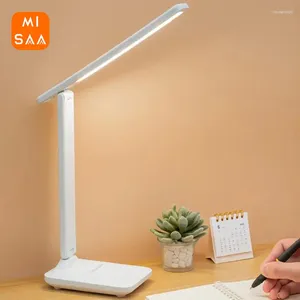 Table Lamps Exquisite Home USB Rechargeable Lamp Led Desk Stepless Dimmable Touch Bedside Reading Eye Protection Night Light