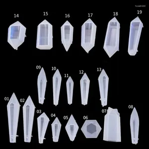 Baking Moulds Resin Stone Pendulum Crystal Column Pendant Silicone UV Mold Jewelry Tools Soap Making Drop