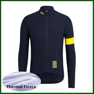 Maglia da ciclismo Pro Team RAPHA Maglia da ciclismo da uomo in pile termico a maniche lunghe Maglia da bici da strada Abbigliamento da corsa uniforme sportiva266p