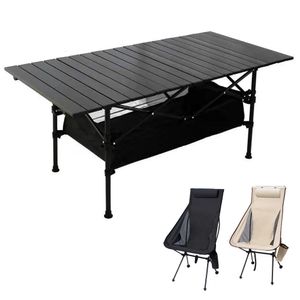 Açık katlanır masa sandalyeleri barbekü kamp masası durak katlanır kare masa tavuk ruloları piknik taşınabilir masa sandalyesi 240125