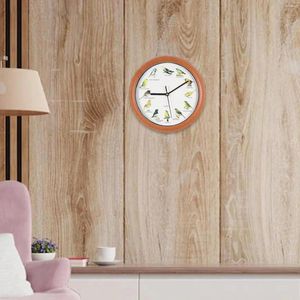 Wall Clocks Bird Clock With Sound Singing That Sing Round 10 Inch Hanging For Shelf Kitchen Decoration