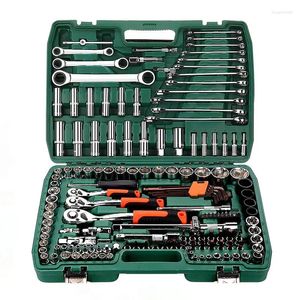 Set di utensili manuali professionali Set di chiavi a tubo per riparazione automatica Set di manicotti combinati con cricchetto Strumenti speciali per auto Daquan Cassetta degli attrezzi multifunzione